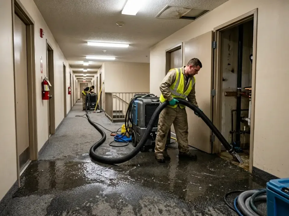 multi-unit-apartment-hallway-f-005 — frequently asked questions, Emergency Burst Pipe Water Extraction & Removal in Lame Dee…